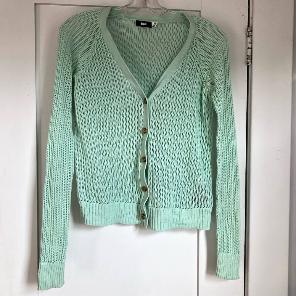 BDG Urban Outfitters Mint Green Cardigan